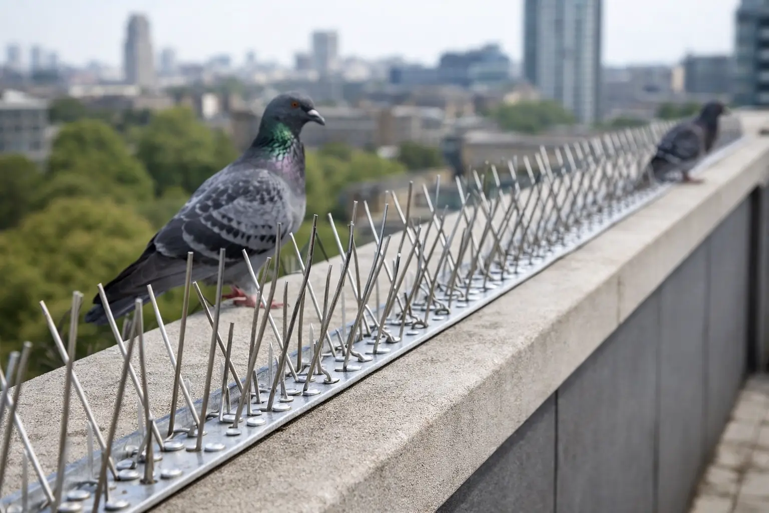 Bird Spikes installation