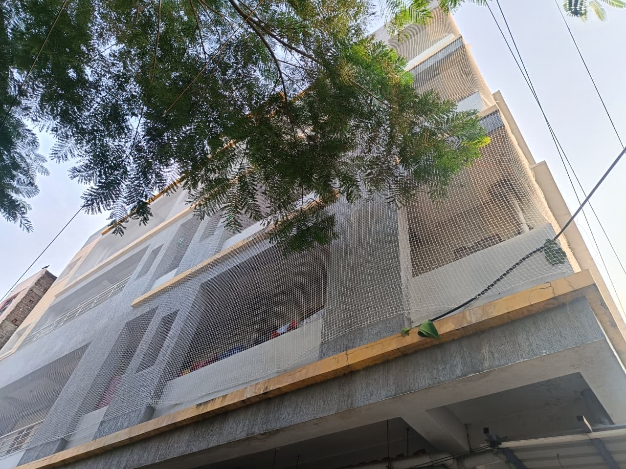 Building Covering Nets installation