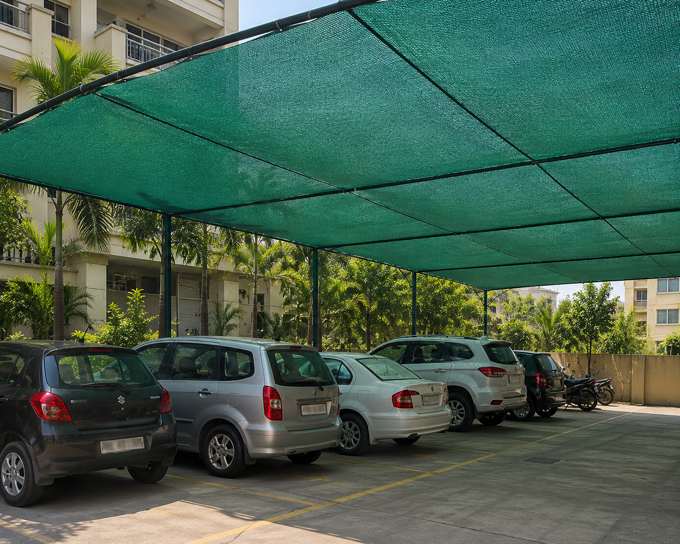 Shade net installed full terrace view