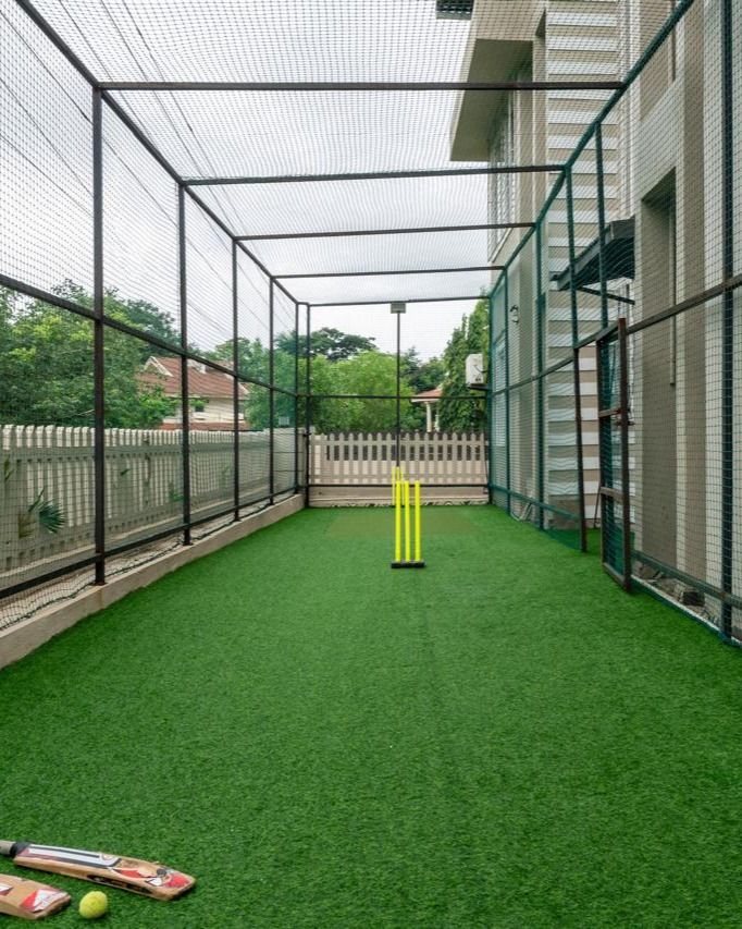 Cricket net wide angle installation