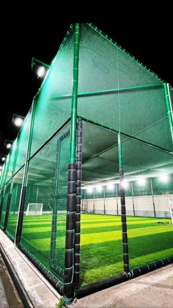 Cricket net installed full rooftop view