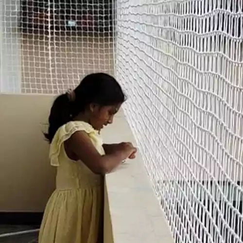 Children safety net on Chennai high-rise balcony